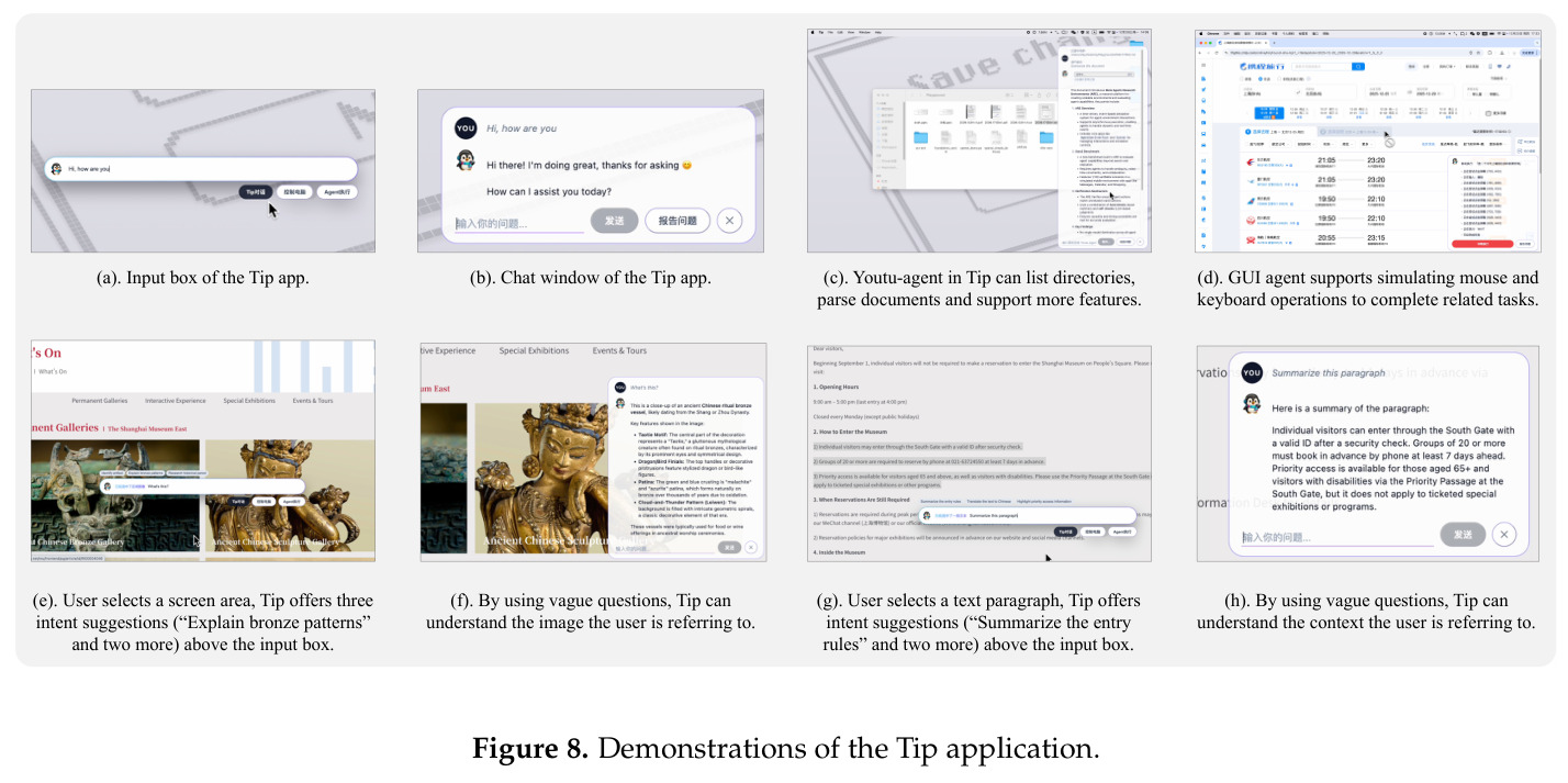 Demonstrations of the Tip application