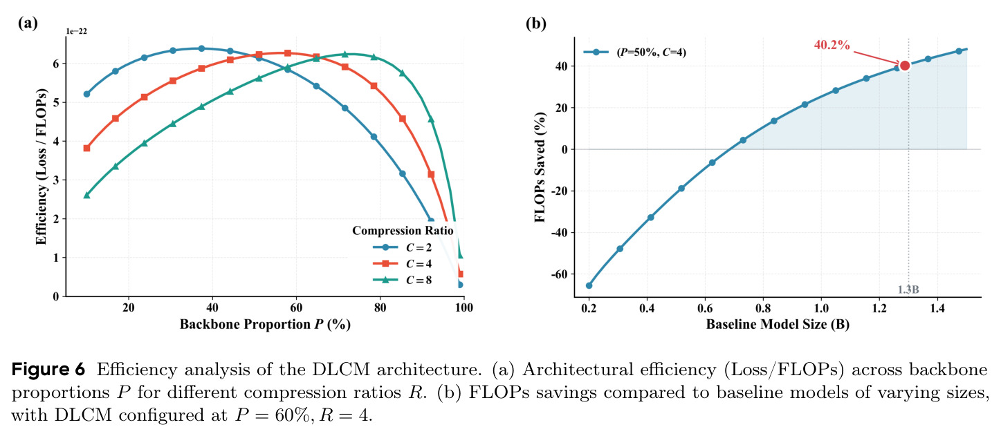 Efficiency analysis of the DLCM architecture