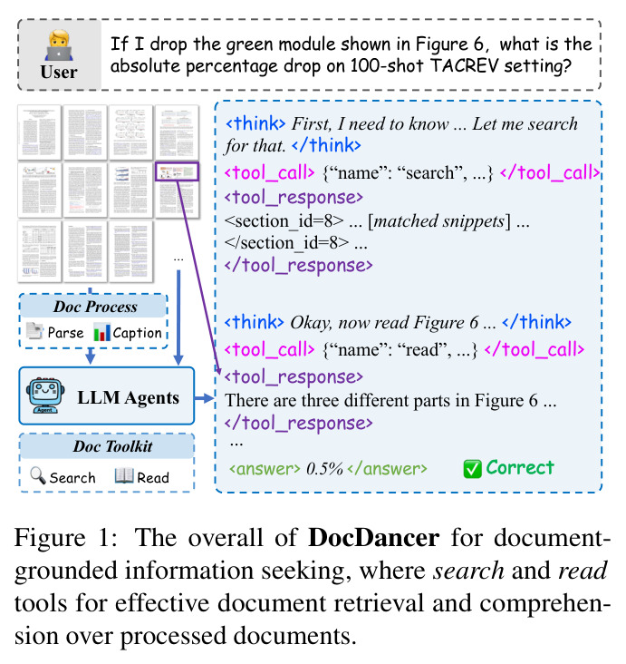 DocDancer文档grounded信息检索整体框架