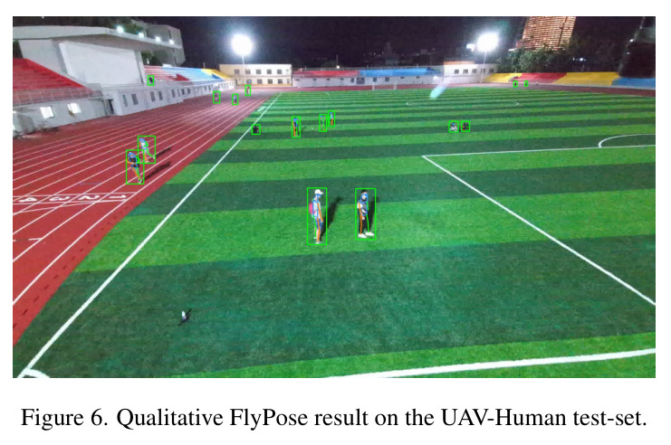 FlyPose在UAV-Human测试集上的定性结果