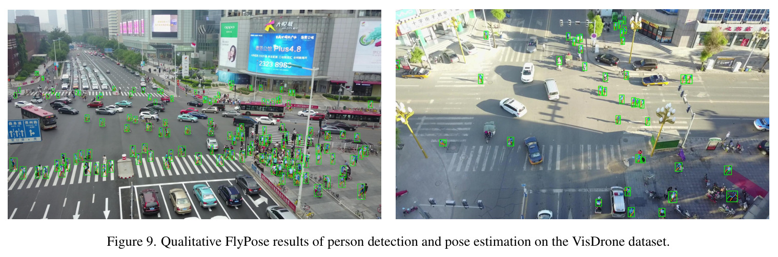 VisDrone数据集上的检测和姿态估计定性结果