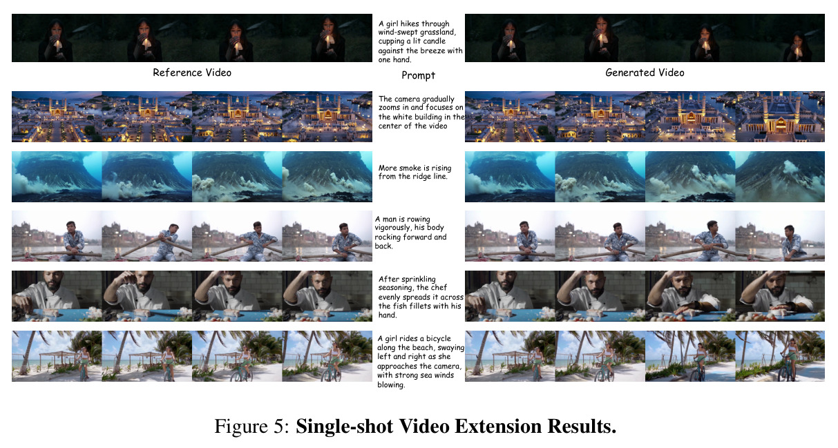 Single-shot Video Extension Results