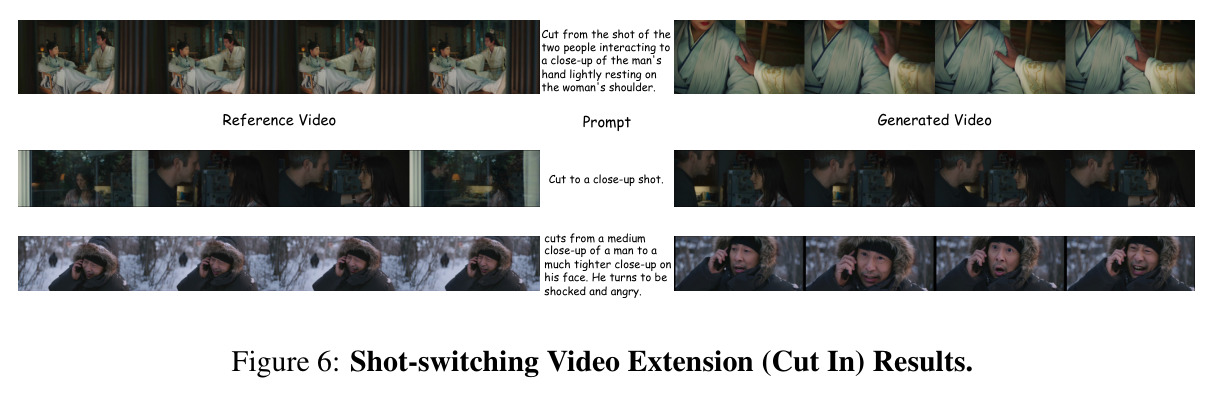 Shot-switching Video Extension (Cut In) Results