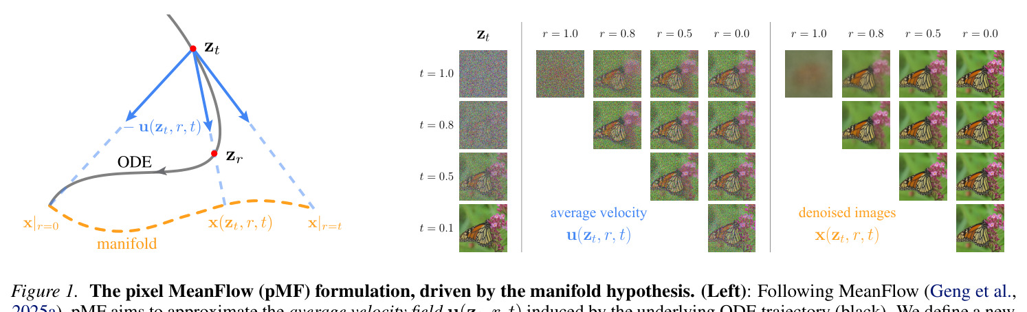 pMF formulation, driven by the manifold hypothesis