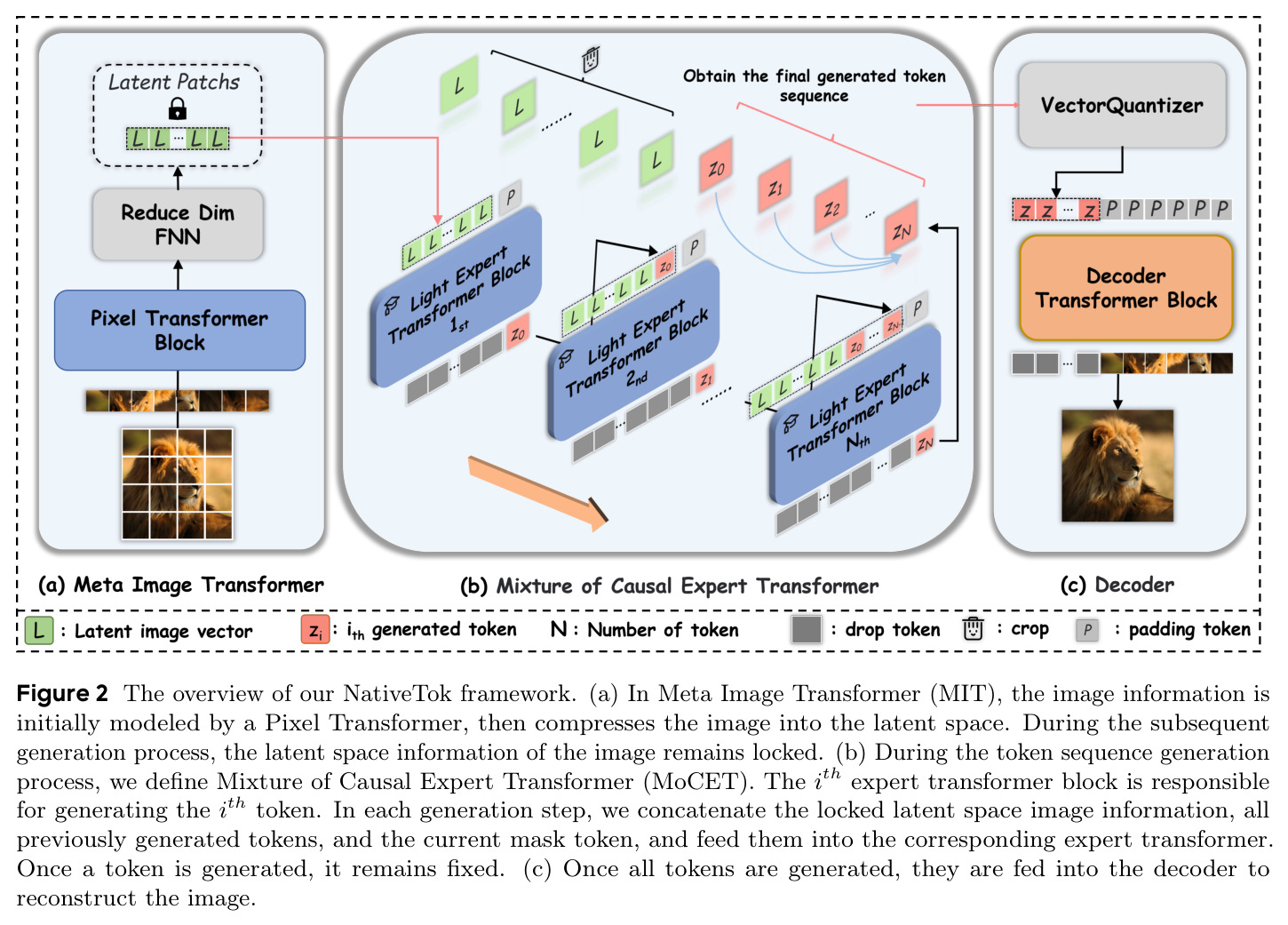 The overview of our NativeTok framework