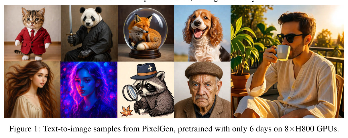 PixelGen 的文生图样例