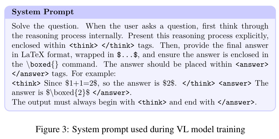 VL模型训练中使用的System Prompt