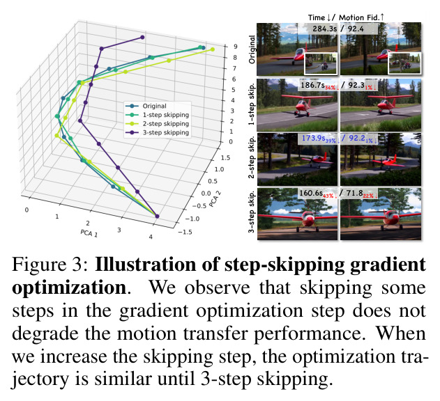 Illustration of step-skipping gradient optimization