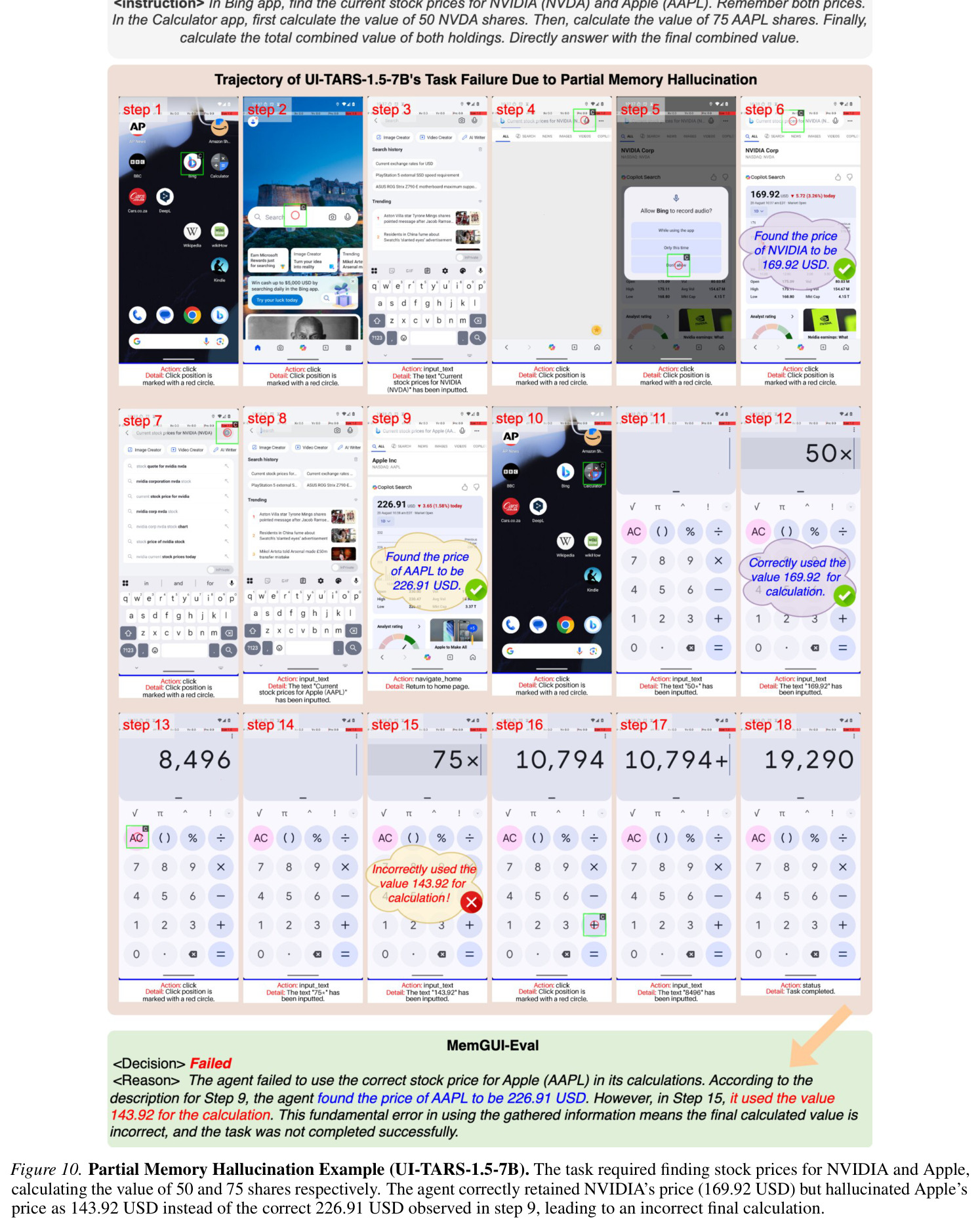 部分记忆幻觉示例（UI-TARS-1.5-7B）