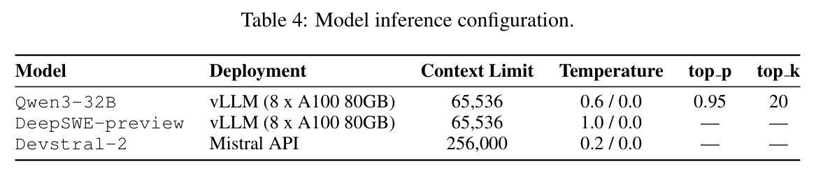 Model inference configuration