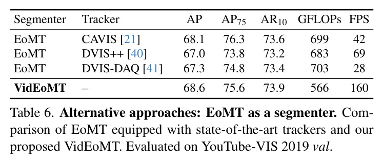 Alternative approaches: EoMT as a segmenter