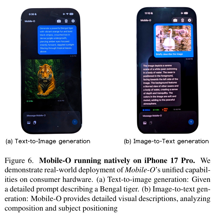 Mobile-O running natively on iPhone 17 Pro