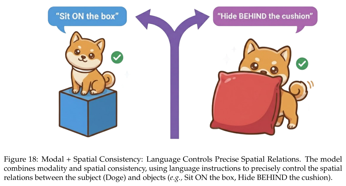 Modal + Spatial Consistency: Language Controls Precise Spatial Relations
