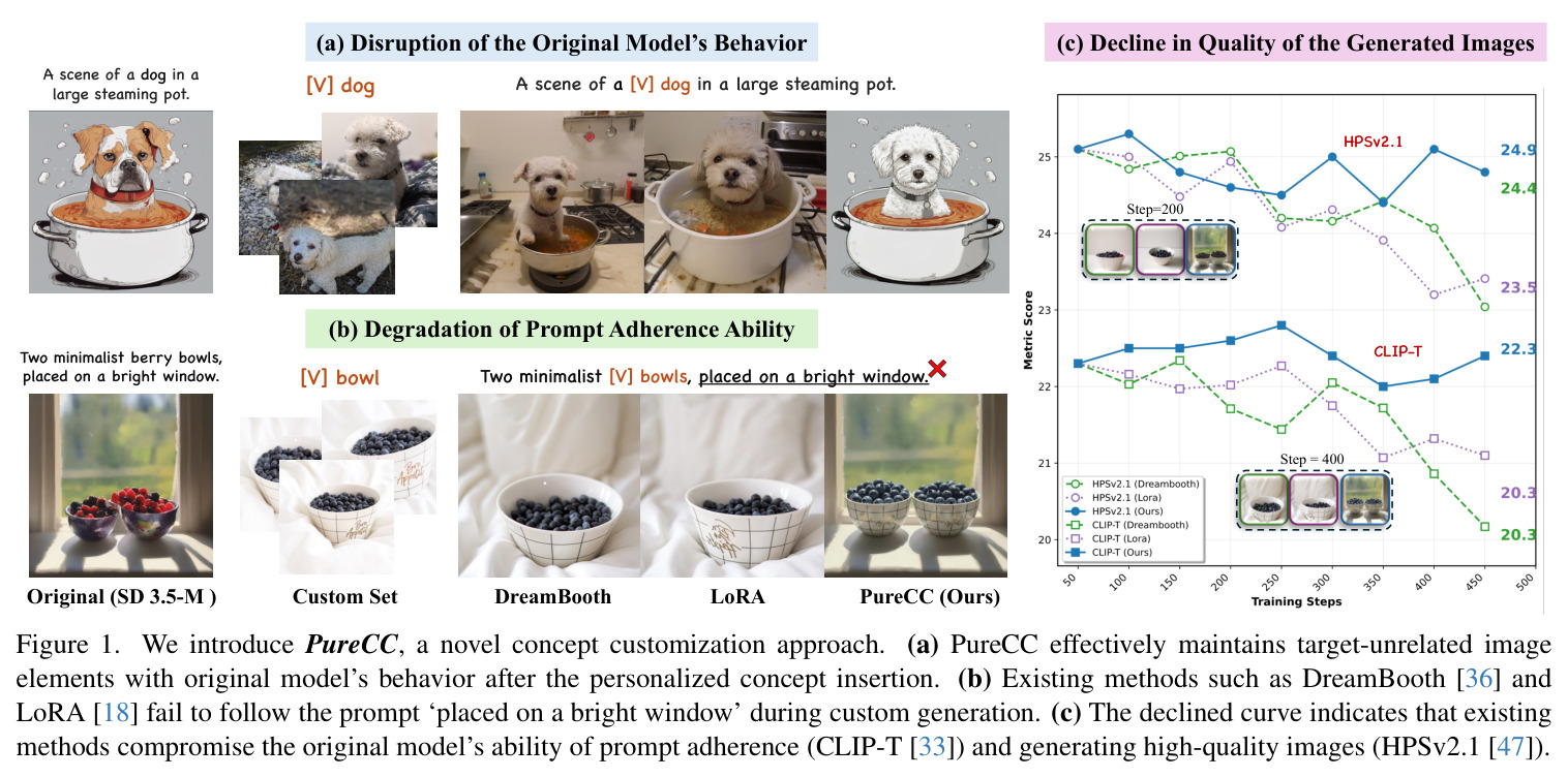 We introduce PureCC, a novel concept customization approach.