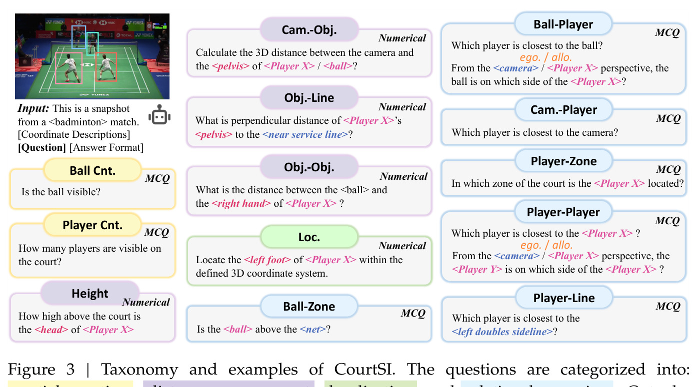 Taxonomy and examples of CourtSI
