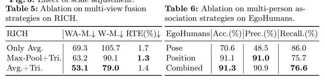 Ablation on multi-view fusion strategies on RICH.