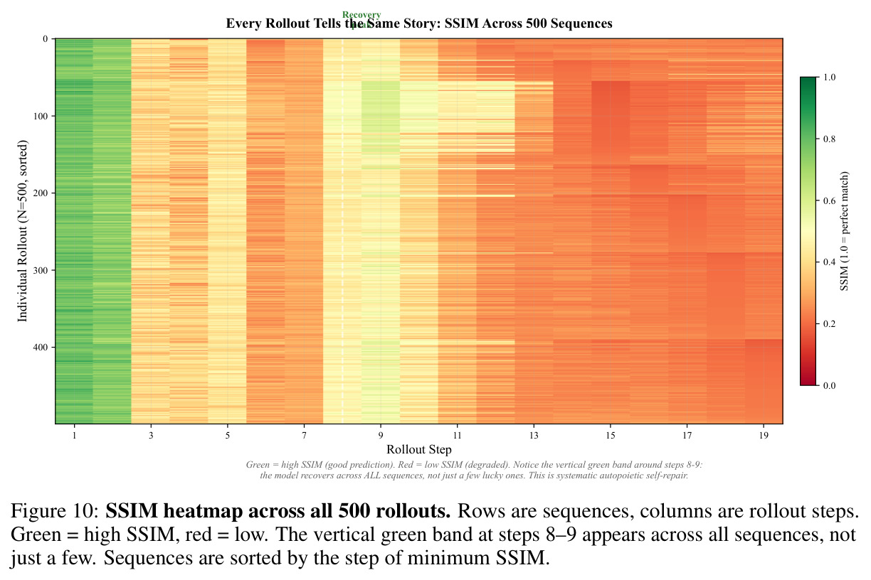 Every Rollout Tells the Same Story: SSIM Across 500 Sequences