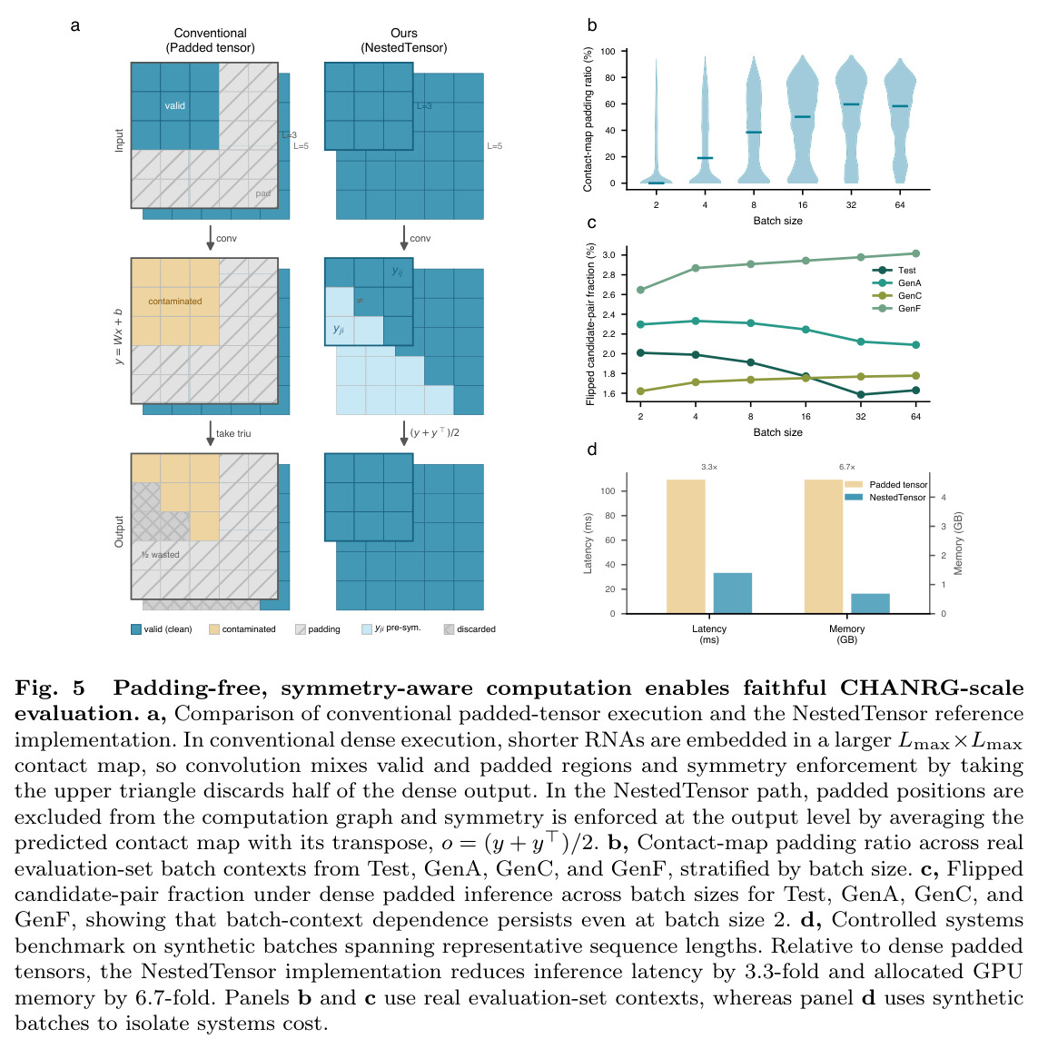 Padding-free, symmetry-aware computation enables faithful CHANRG-scale evaluation