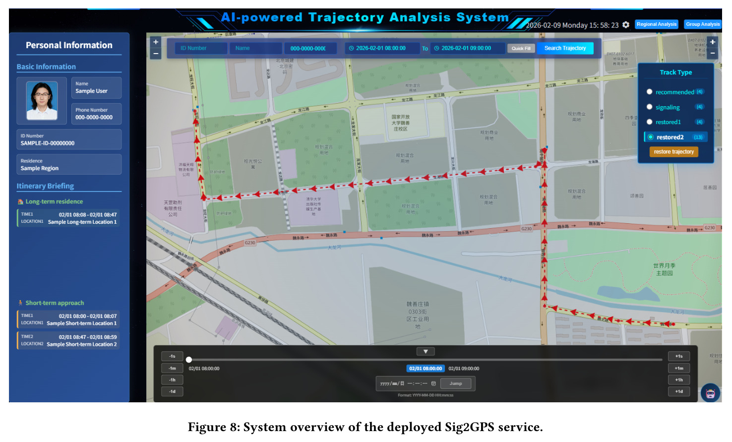 System overview of the deployed Sig2GPS service.