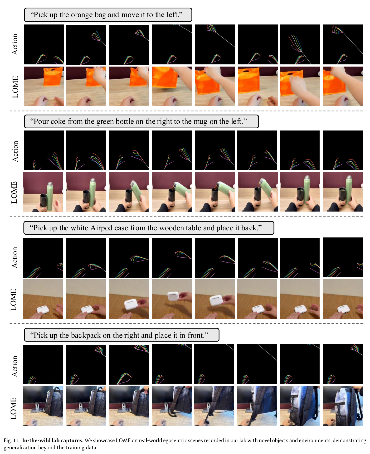 Occluded-object manipulation and output diversity.