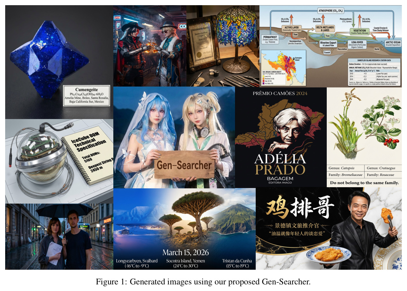Gen-Searcher 生成的图像示例