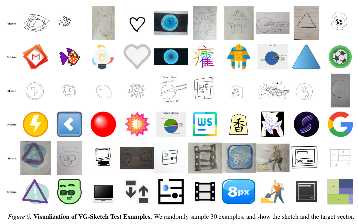 Visualization of VG-Sketch Test Examples.