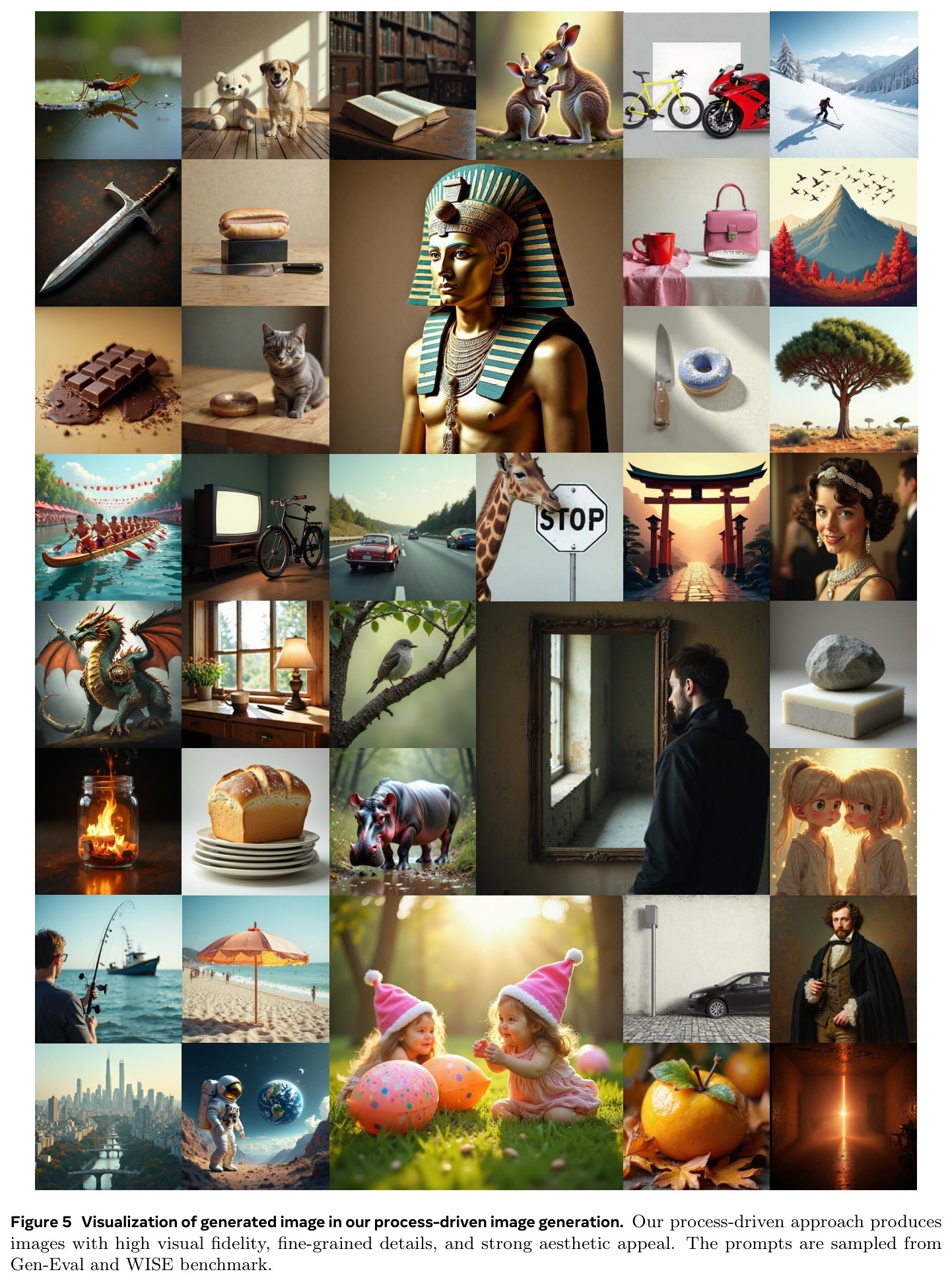 Visualization of generated image in our process-driven image generation