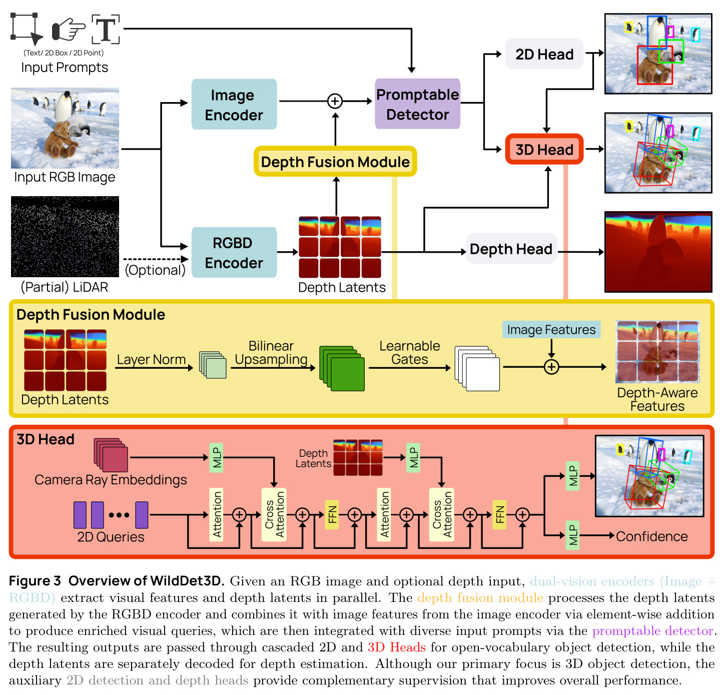 Overview of WildDet3D architecture