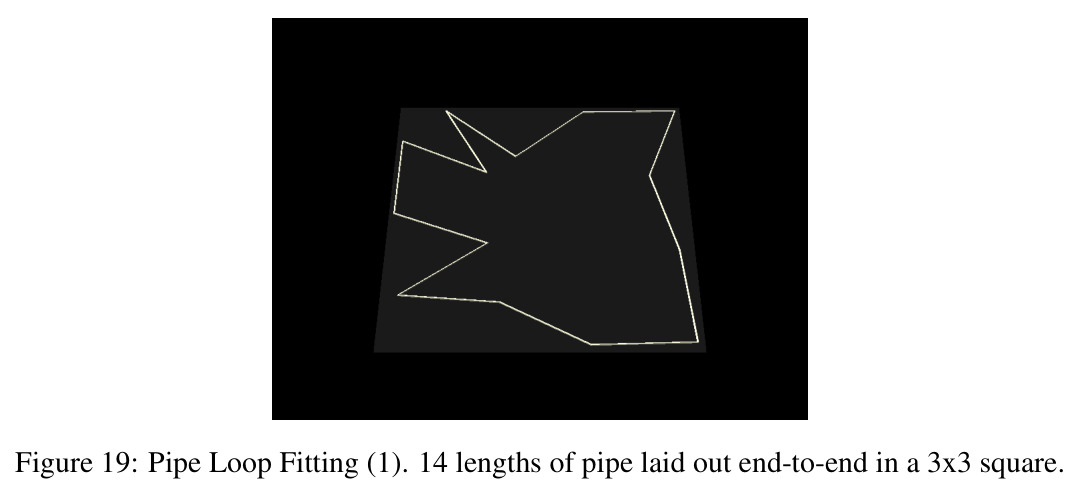 Pipe Loop Fitting (1). 14 lengths of pipe laid out end-to-end in a 3×3 square.