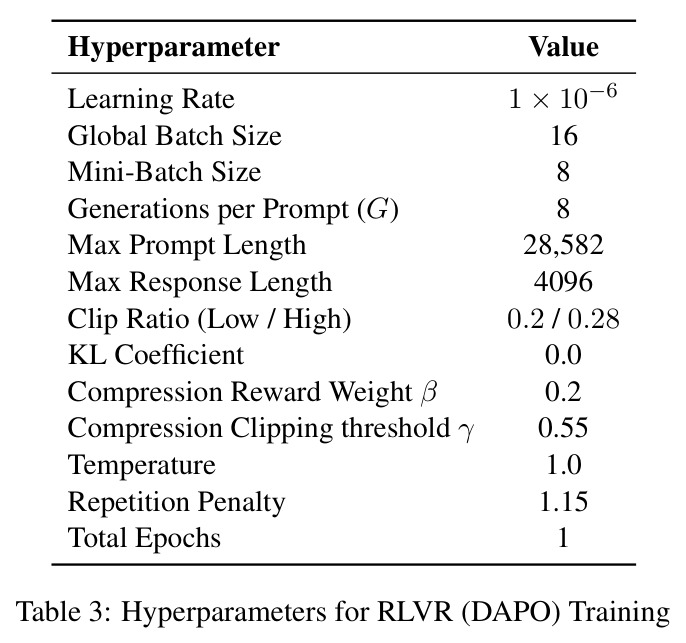 Hyperparameters for RLVR (DAPO) Training