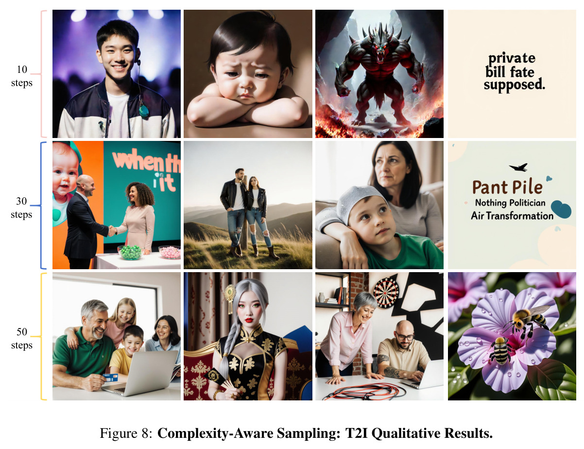 Complexity-Aware Sampling: T2I Qualitative Results.