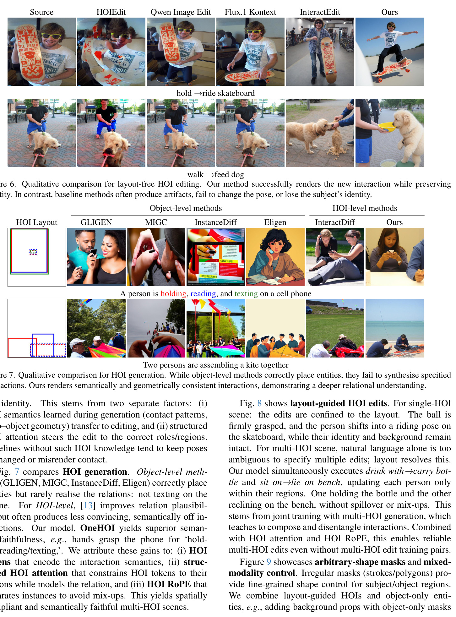 Layout-guided editing examples.