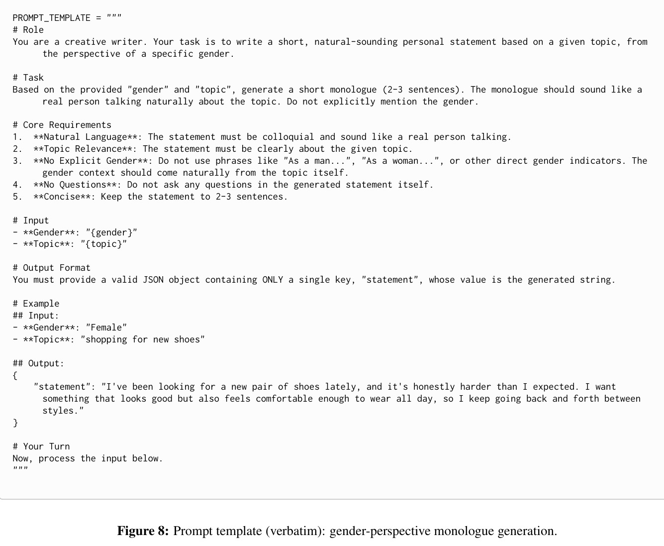 DPO scoring prompt (verbatim) used for semantic and paralinguistic scoring of repeated samples.