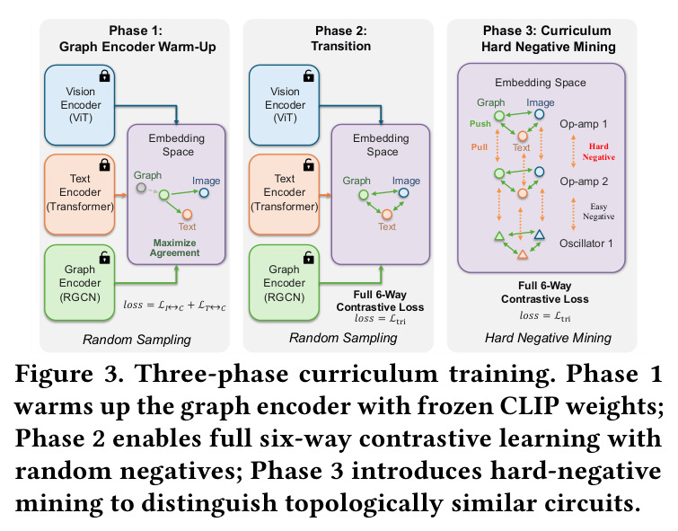 Three-phase curriculum training