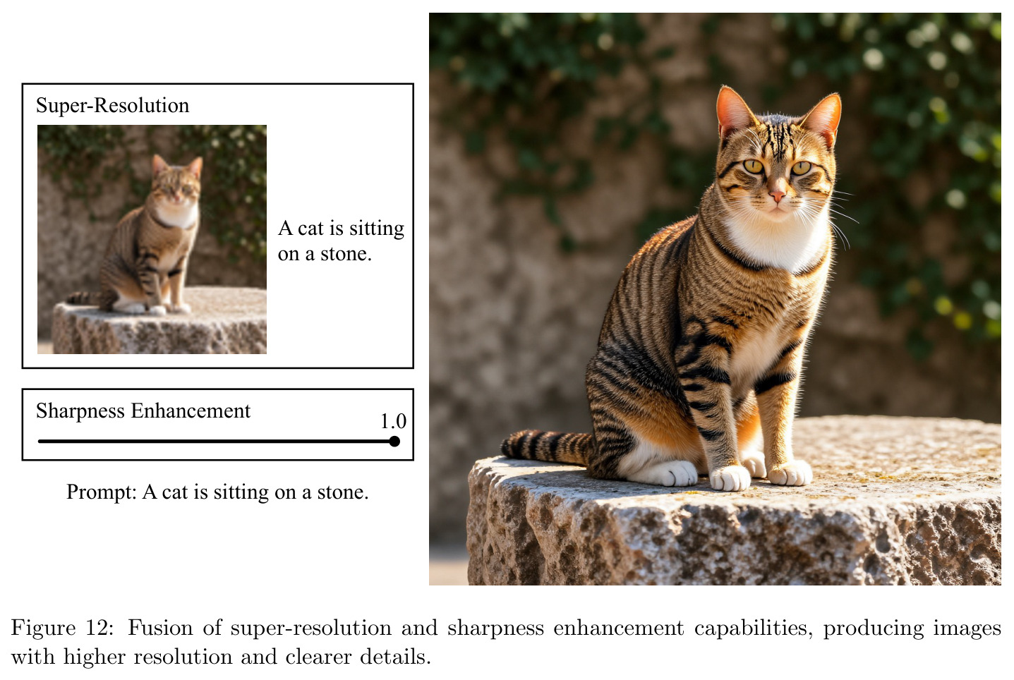 Fusion of super-resolution and sharpness enhancement capabilities.