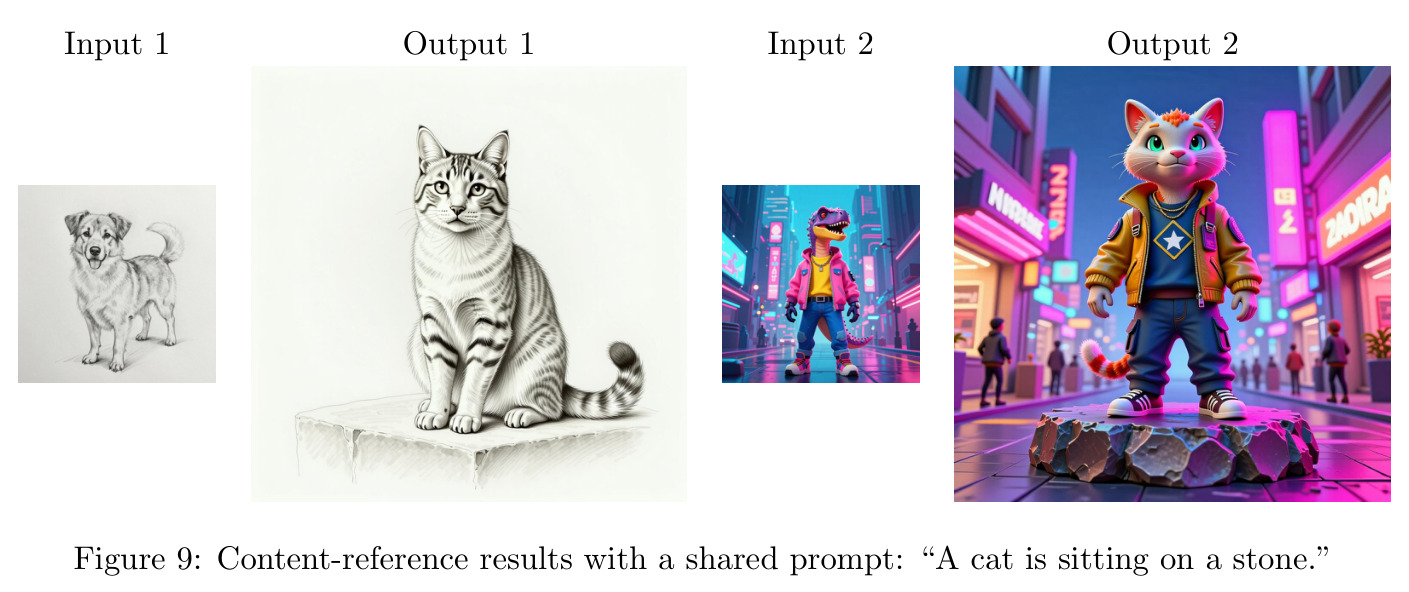 Content-reference results with a shared prompt.