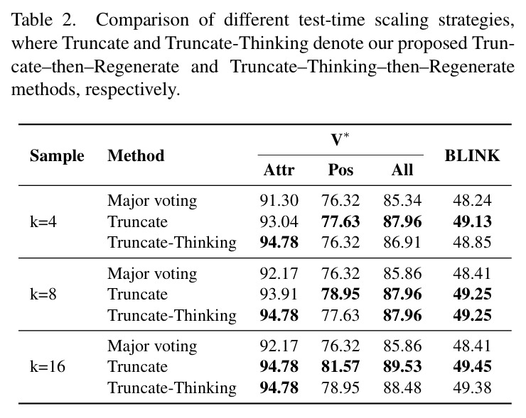 Comparison of different test-time scaling strategies.