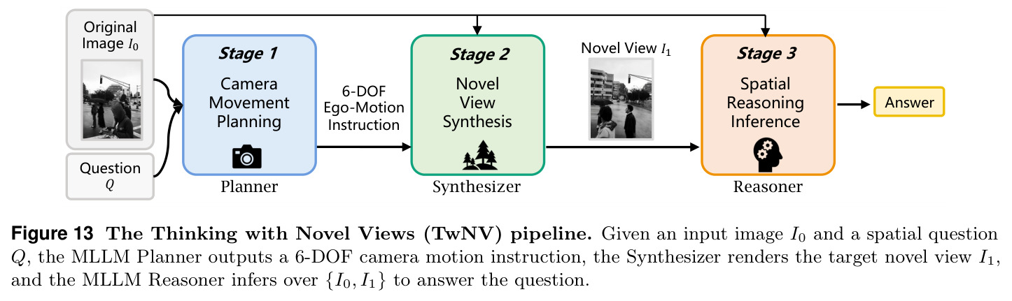 The Thinking with Novel Views (TwNV) pipeline.