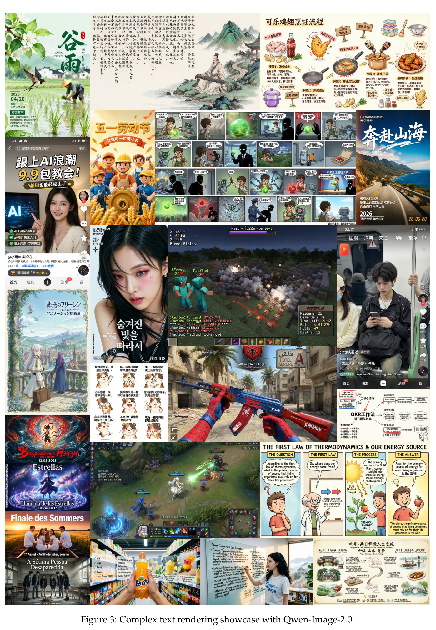 Qwen-Image-2.0复杂文本渲染展示