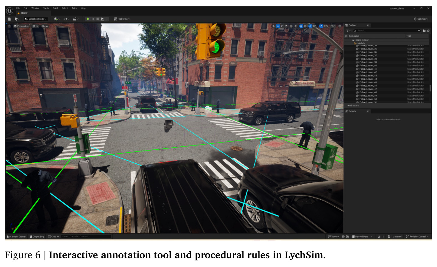 Interactive annotation tool and procedural rules in LychSim.