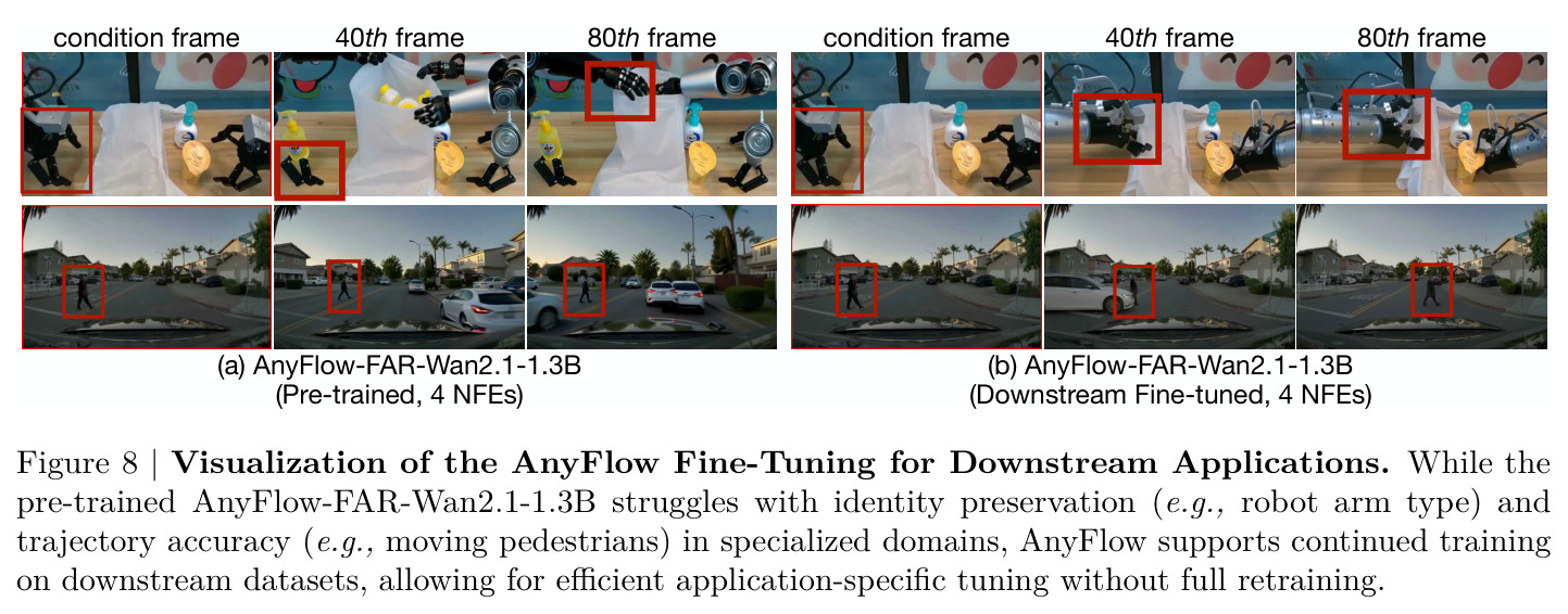 Visualization of the AnyFlow Fine-Tuning for Downstream Applications