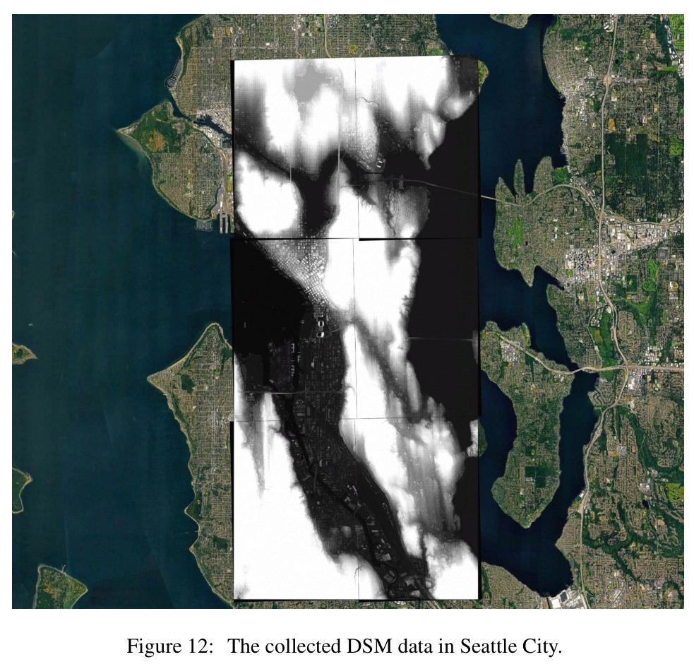 The collected DSM data in Seattle City.