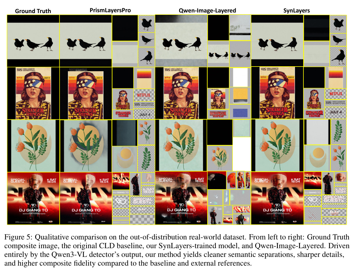 Qualitative comparison on the out-of-distribution real-world dataset
