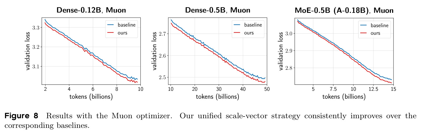 Results with the Muon optimizer.