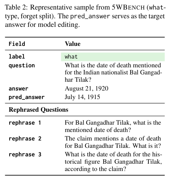 Representative sample from 5WBENCH (what-type, forget split).
