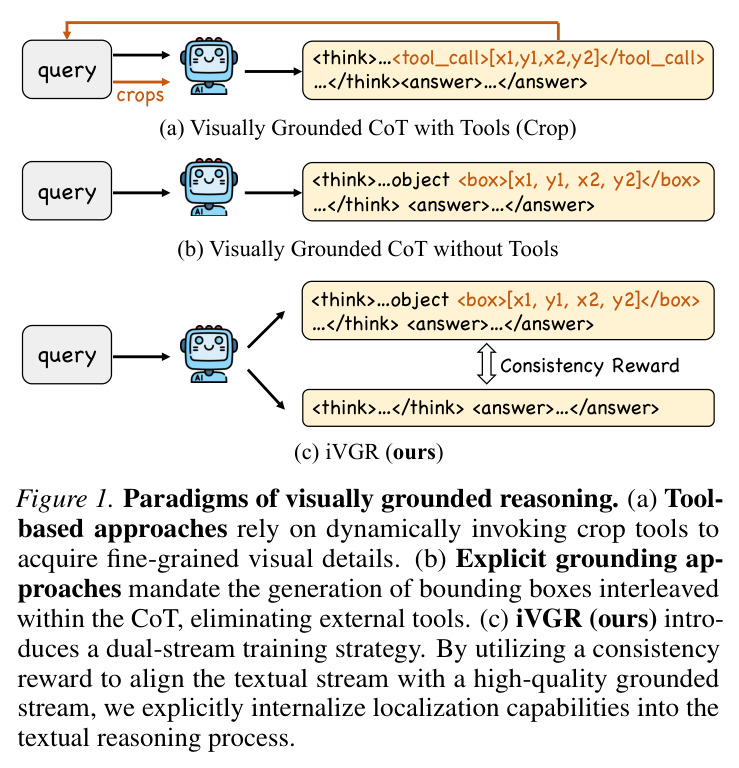Paradigms of visually grounded reasoning