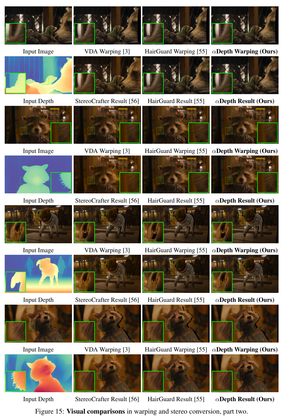 Visual comparisons with alpha matting methods.