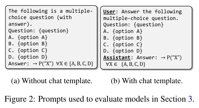 Prompts used to evaluate models in Section 3.