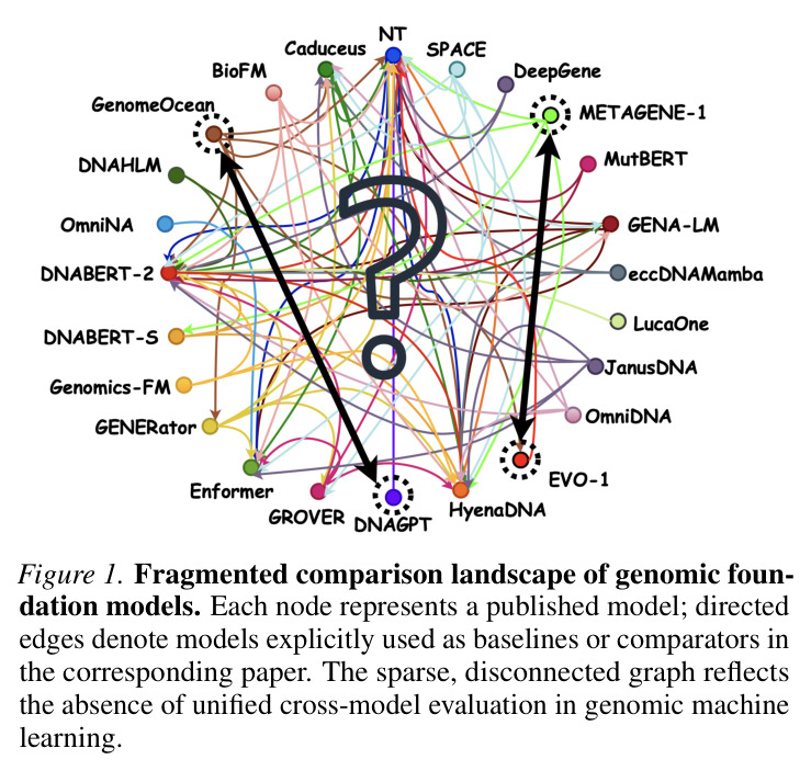 Fragmented comparison landscape of genomic foundation models