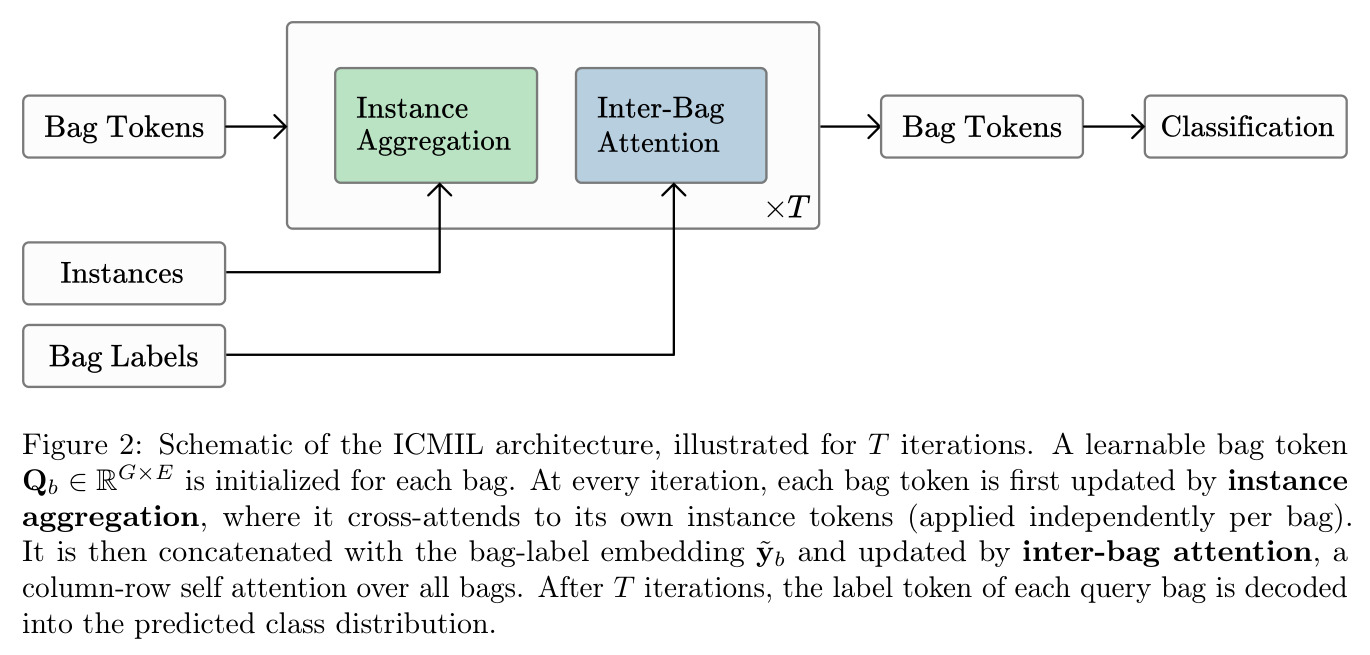 Schematic of the ICMIL architecture, illustrated for T iterations.